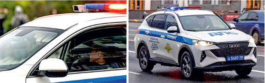 патрульный автомобиль с умной камерой
